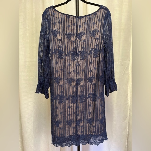 Sundance Emma Graceful Navy Lace dress | size Small - Picture 5 of 7